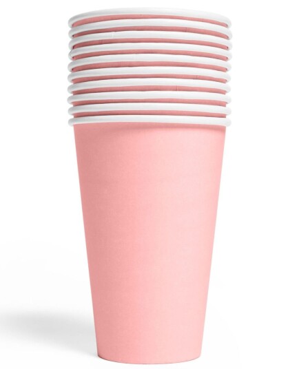 10 stk Rosa Pappkrus 350 ml