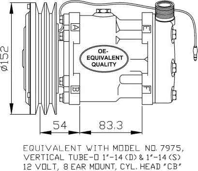 AC kompressor NRF 32814
