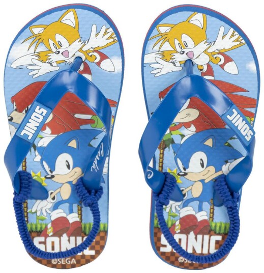 Sonic Flippflopper med Hælrem Blå 34-35 Sonic Flippflopper med Hælrem Blå 34-35