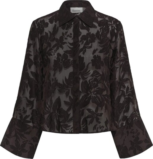 My Essential Wardrobe Mwenya Boxy Shirt i Chocolate Plum, størrelse 38