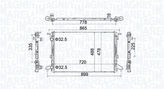 Radiator MAGNETI MARELLI 350213201900