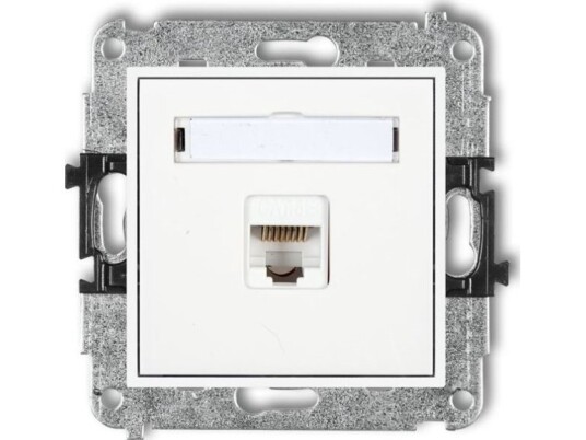 Mini Enkel Datamaskinkontakt 1Xrj45 Kat. 5E 8-Pins Hvit Mgk-1 Mini Enkel Datamaskinkontakt 1Xrj45 Kat. 5E 8-Pins Hvit Mgk-1