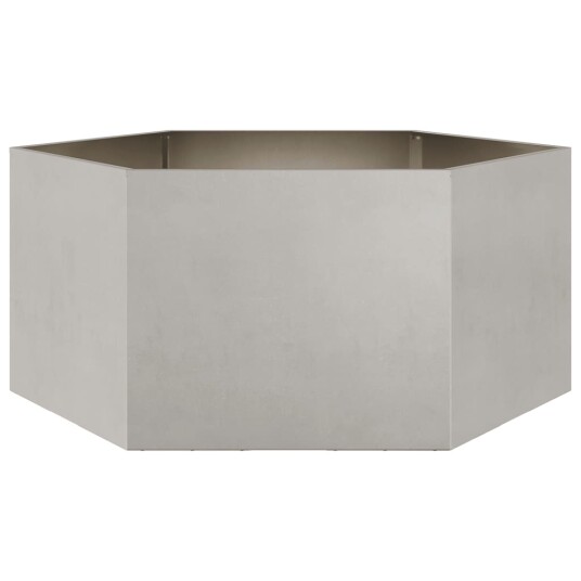 Plantekasse sekskantet 104x90x45 cm rustfritt stål