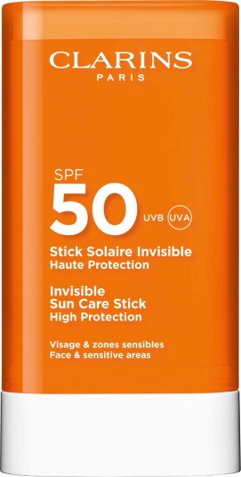 Clarins Invisible Solkrem Stick SPF50 17 g - Høy beskyttelse for sensitive områder Clarins Invisible Solkrem Stick SPF50 17 g - Høy beskyttelse for sensitive områder