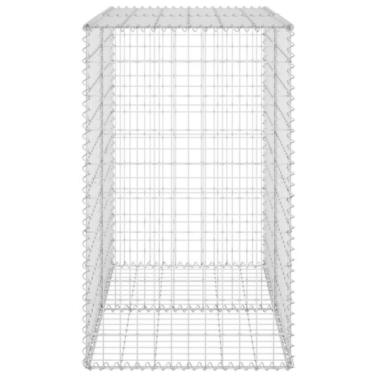 vidaXL Gabion med dekker galvanisert stål 100x60x100 cm