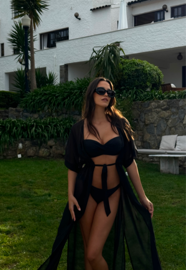 BUBBLEROOM Maxi Slit Beach Dress Black 40/42 BUBBLEROOM Maxi Slit Beach Dress Black 40/42