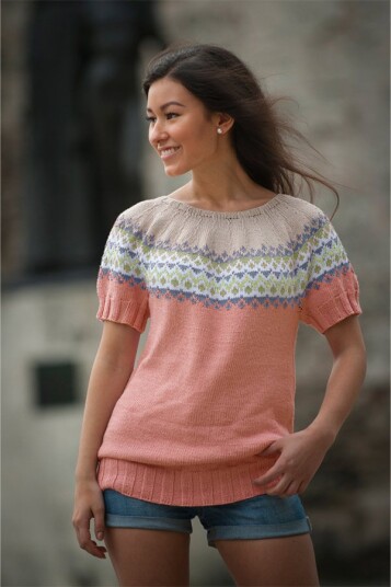 Viking Garn 1706 7 Suna Topp Korall