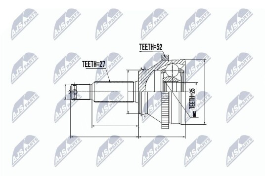 Nty Drivknute drivaksel NTY NPZ HY 514