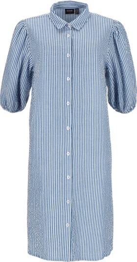 Seaside Marina Seersucker Oversized Shirt W