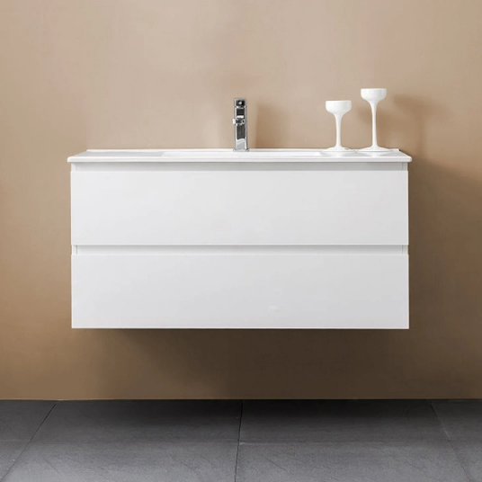 Bathlife Eufori Servantskap 100x50x46 cm med servant Hvit Bathlife Eufori Servantskap 100x50x46 cm med servant Hvit