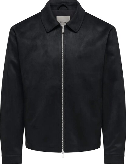 ONLY & SONS Onsruby Fake Suede Jacket Otw Vd - BLACK - XS