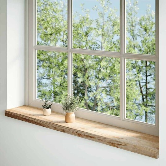 vidaXL Vinduskarmer 2 stk ubehandlet 140x20x2 cm heltre eik