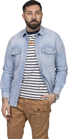 Dsquared2 Herre Skjorter Blå XL,