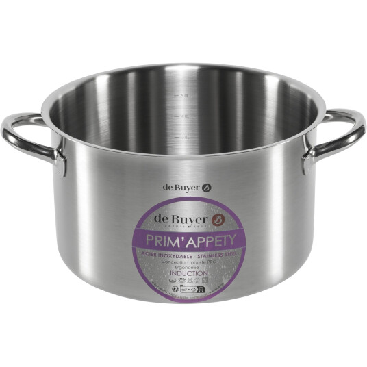 De Buyer Prim'Appety Kjele i rustfritt st??l 24 cm 5L De Buyer Prim'Appety Kjele i rustfritt st??l 24 cm 5L