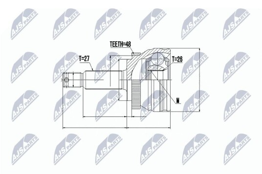 Nty Drivknute drivaksel NTY NPZ HY 506
