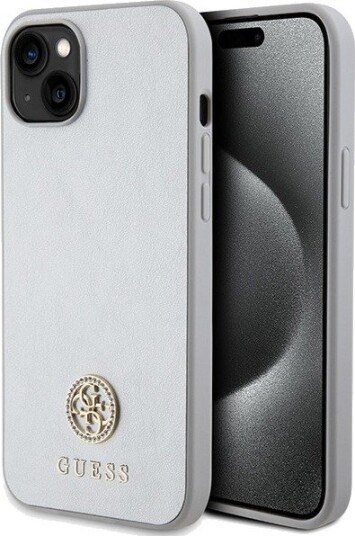 GUESS GUHCP15MPS4DGPS iPhone 15 Plus 6.7" silver/silver hardcase Strass Metal Logo GUESS GUHCP15MPS4DGPS iPhone 15 Plus 6.7" silver/silver hardcase Strass Metal Logo