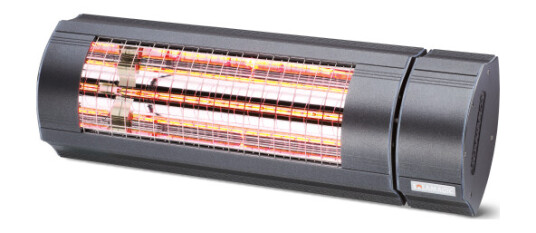 SOLAMAGIC TERRASSEVARMER 2000W ECO+ PRO NO GLARE ARC TRINNLØS, ANTRASITT