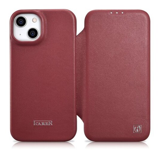 Icarer Ce Premium Leather Folio Case Iphone 14 Plus Lærveske Med Flip Magnetic Magsafe Rød (Wmi14220715-Rd) Icarer Ce Premium Leather Folio Case Iphone 14 Plus Lærveske Med Flip Magnetic Magsafe Rød (Wmi14220715-Rd)
