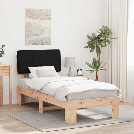  Sengeramme med Polstret Hodegjerde Svart 90 x 190 cm
