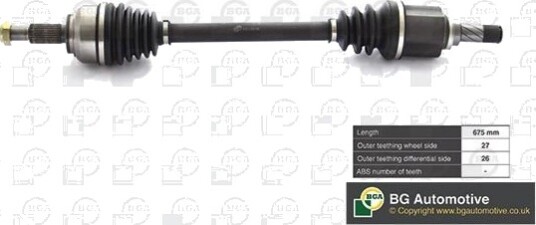 BGA DS7354L Drivaksel BGA DS7354L Drivaksel