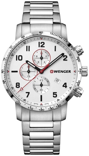 Wenger Herreklokke 01.1543.110 Sølvfarget/Stål Ø44 mm Wenger Herreklokke 01.1543.110 Sølvfarget/Stål Ø44 mm