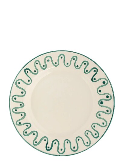 Anna + Nina Leaf Dinner Plate - Green - Ø 26.5 CM