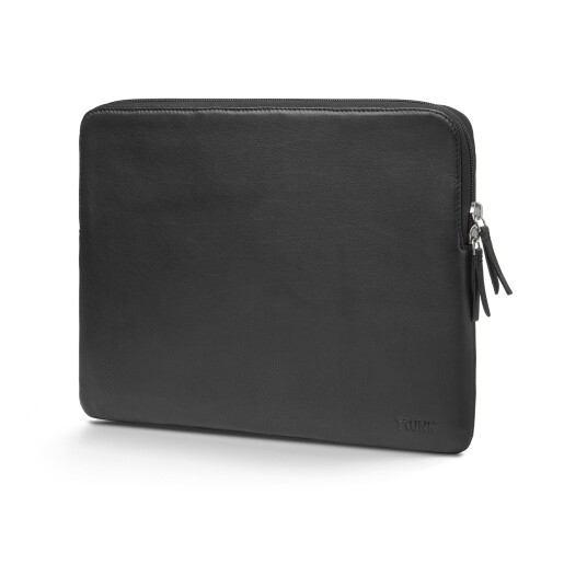 Trunk Ekte Skinn Sleeve til Macbook 14" (33 x 23,5 x 2 cm) - Black