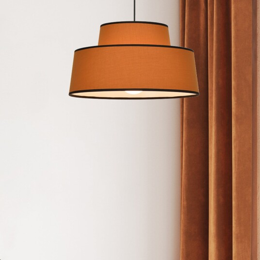 Pendellampe COREP Mallorca dimmbar Brun / Rust Stue Stoff / Tekstil 21 Brun / Rust