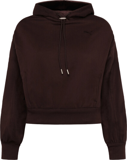 PUMA Her Relaxed Hoodie Fl Brown L