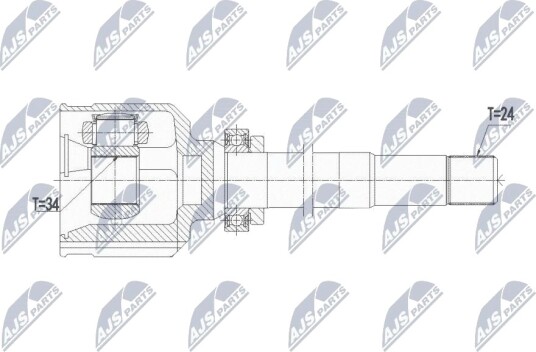 Nty Drivknute drivaksel NTY NPW PE 020