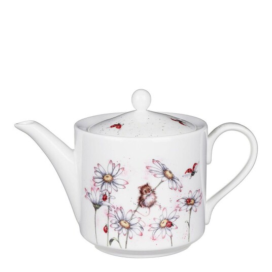 Wrendale Design  Tekanne 1,13L mus og blomst