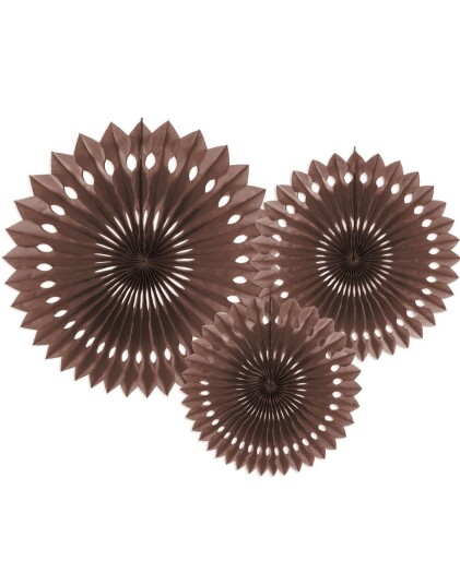 3 stk Brune Dekorvifter 20 30 cm 3 stk Brune Dekorvifter 20 30 cm