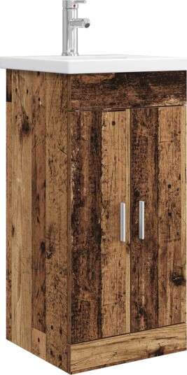 Badmøbel med vask Gammelt tre 42 x 40 x 84,5 cm Konstruert tre Badmøbel med vask Gammelt tre 42 x 40 x 84,5 cm Konstruert tre