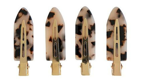 4-Set Of Make Up Clips, Tortoise & Black And White Tortoise