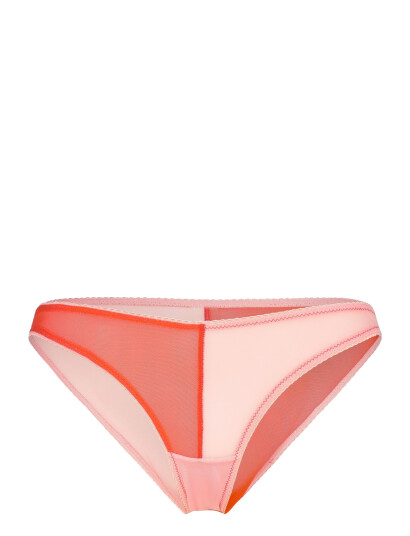 Understatement Underwear Mesh Two Tone Bikini Brief Coral XXL