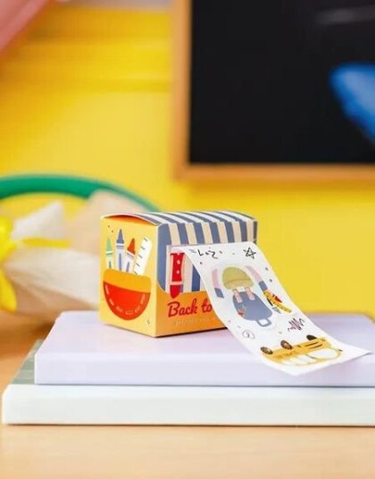 40 stk Back to School Klistremerker & Merkelapper
