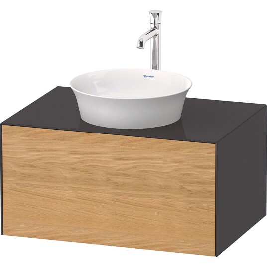 Duravit White Tulip Servantskap 1 skuff 80x55x40,8 cm Eik/Grafitt Høyglans