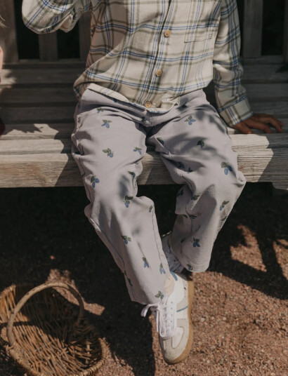 Garbo&Friends Micro Corduroy Trousers Baby Blue 122/128