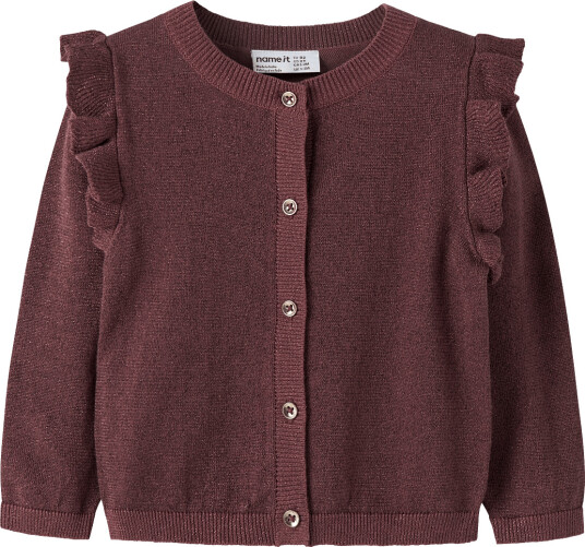Name It Nmfabinne Ls Knit Card Noos Burgundy 80