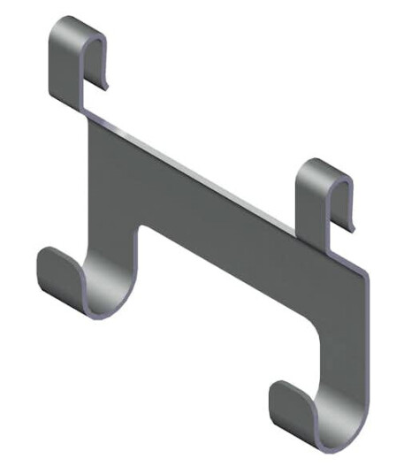 Lundbergs Dobbelkrok Lundbergs med Feste for Garderobestang Wide 2 Pk 73098