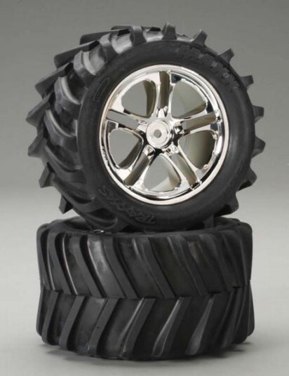 Traxxas 5173 Tires/Wheels Assembled T-Maxx/Revo 2