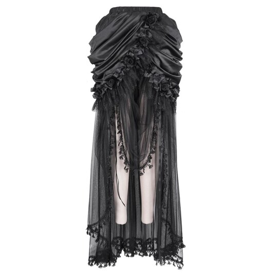 Devil Fashion Goth Langt skjørt EVA LADY Gothic style matte fabric folded soft dense mesh half length skirt XS S til 3XL 4XL Damer svart Devil Fashion Goth Langt skjørt EVA LADY Gothic style matte fabric folded soft dense mesh half length skirt XS S til 3XL 4XL Damer svart