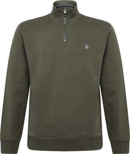 Original Penguin Org Flc Qrtr Zip Sti Khaki green XXL