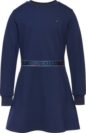 Tommy Hilfiger Punto Tape Dress Fit & Flare Dresses Twilight Nav (176 /16 år)