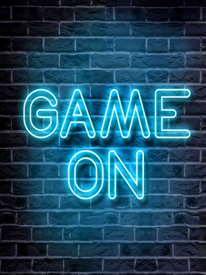 Plakat GAME ON / Neon Plakat GAME ON / Neon
