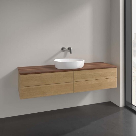 Villeroy & Boch Antao Servantskap med 4 skuffer 160x50x36 cm u/lys Eik/Valnøtt Villeroy & Boch Antao Servantskap med 4 skuffer 160x50x36 cm u/lys Eik/Valnøtt