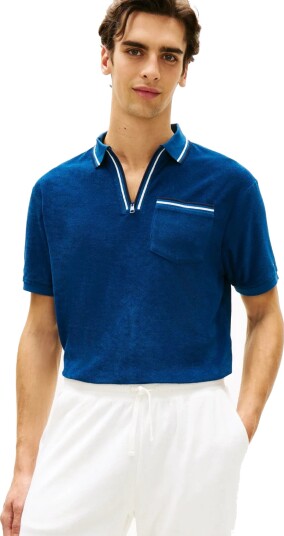 Tommy Hilfiger Towelling Zip Classic Fit Blue S