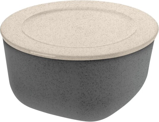 Koziol Connect bolle med lokk 2 L biocirk termoplast Nature ash grey