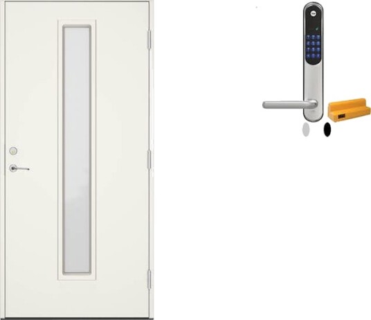 Ytterdør Swedoor Clever-Line+ Abisko med Yale Doorman Classic Home