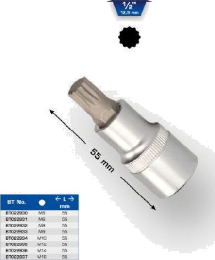 Brilliant Tools 1/2" Stikkontakt 55 mm Håndverktøy